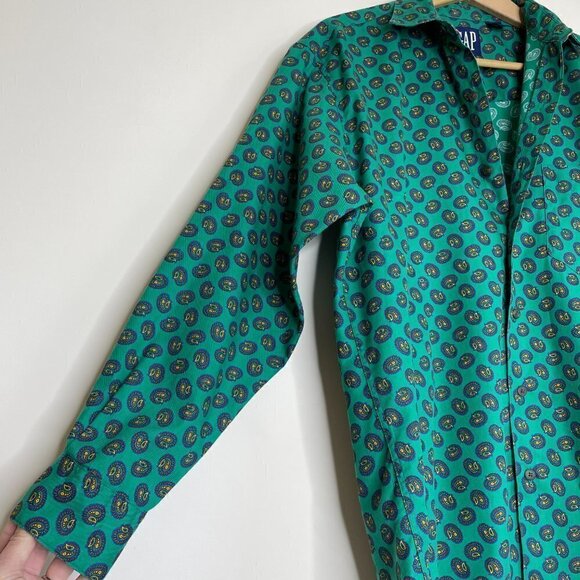 90s Gap Oversized Shirt - Paisley Print - Picture 5 of 12